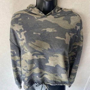 BLVD U.S.A. Womens Soft Green Camouflage Pullover Long Sleeve Hoodie - S,M,L - Picture 1 of 18