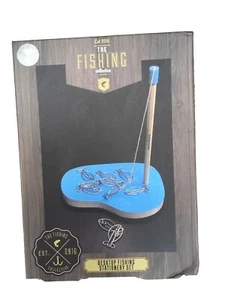 DESKTOP FISHING STATIONERY SET NOVELTY GIFT - Picture 1 of 5