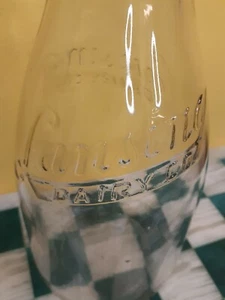 Vintage Lansing Dairy Company Quart Milk Bottle Lansing Michigan Duraglas Bottle - Picture 1 of 10