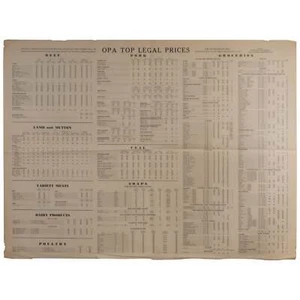 Office of Price Administration / OPA Top Legal Prices for the Richmond Area - Picture 1 of 1