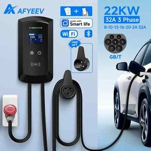 AFYEEV 22KW GBT EV Charging Station 32A EVSE Wallbox RFID WiFi APP Control - Picture 1 of 13
