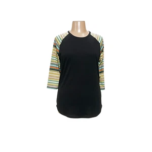 Blusa Lularoe Negra Rayas Primavera/Otoño XL - Imagen 1 de 4