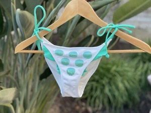 Victoria’s Secret Aqua Sequins Mermaid 🌴 Women Bikini Swimsuit Bottom XS - Picture 1 of 4