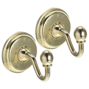 2 Pcs Round Head Hook Pommel Holdback Hooks Hangers for Hat & Coat - Picture 1 of 12