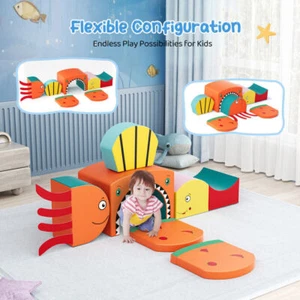 6 pc Foam Block Kids Crawl & Climb Set, Easy-to-clean, Soft Surface, Lightweight - Picture 1 of 13