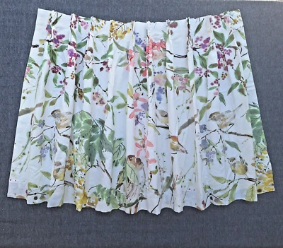 Panel de cortina forrado plisado de tela decorativa personalizada par de pájaros florales 38x36 Foto 1 de 4