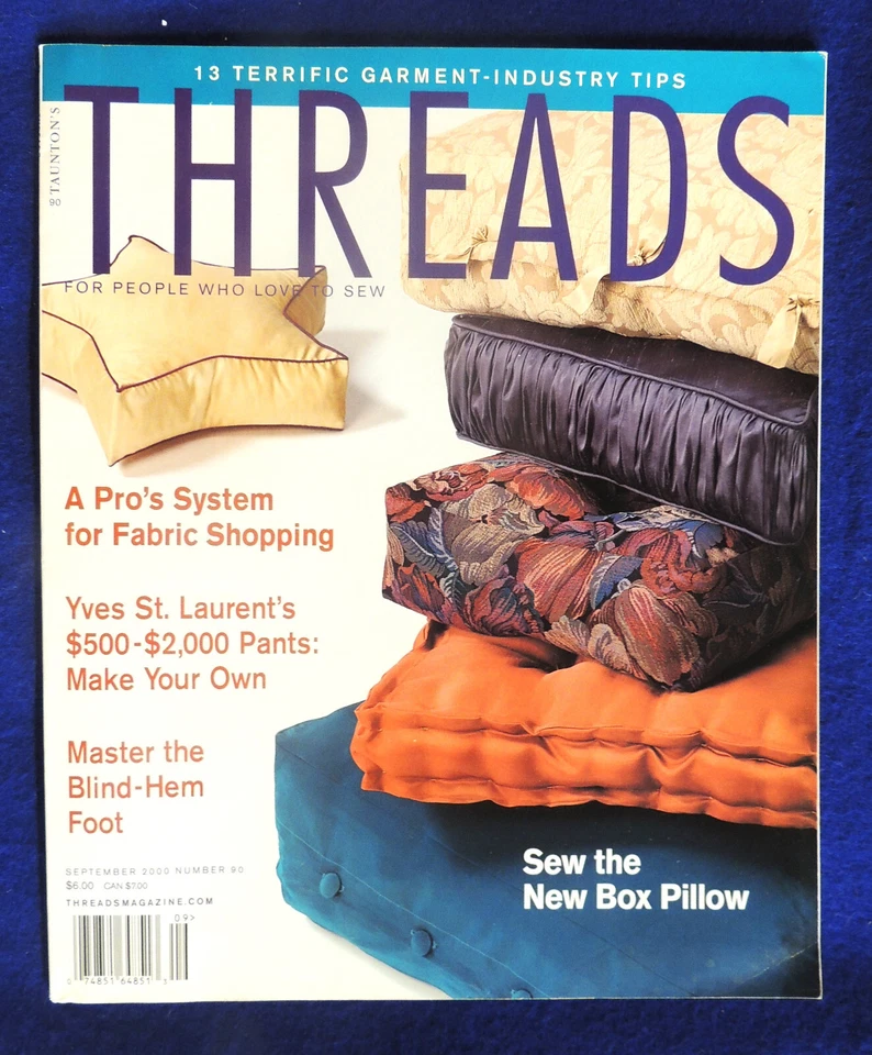 Threads Magazine For People Who Love To Sew August/September 2000 New - Image 1 of 1