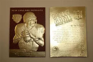 Tarjeta de Oro Novato Tom Brady 2000 Draft Pick SIENTE EL JUEGO CASI NUEVA-MT Fútbol Texturizado - Imagen 1 de 1