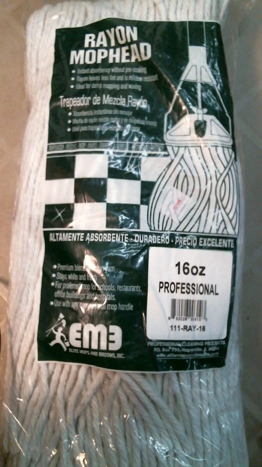 Elite 111-RAY-16 16oz. Professional Rayon Mophead, FREE SHIP