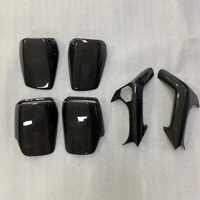 6 molduras de manija de puerta de ventilación de aire de fibra de carbono para Lamborghini Huracan Lp610 LP580 Foto 1 de 4