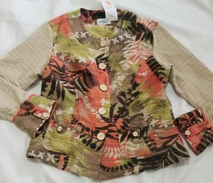 Chaqueta Blazer Alexis & Avery Talla L 14 Tropical Peso Ligero Algodón Lino $110 - Imagen 1 de 10