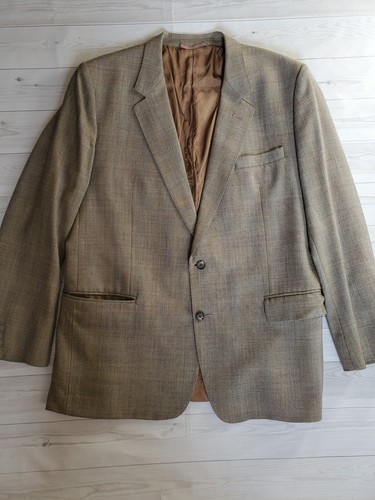 Giacca tuta cappotto doppiopetto lana marrone Christian Dior Monsieur 44R vintage made