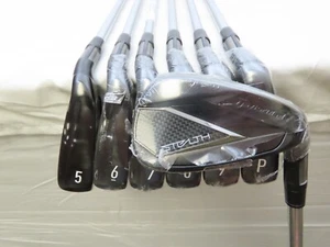 New RH TaylorMade Stealth Black Iron Set 5-AW Project X IO 110g Stiff Flex Steel - Picture 1 of 9
