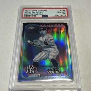 2024 Topps Chrome Anthony Volpe SubZero Frozen Fractor -3/0 SSP NY POP #1 PSA 10 - Foto 1 di 4