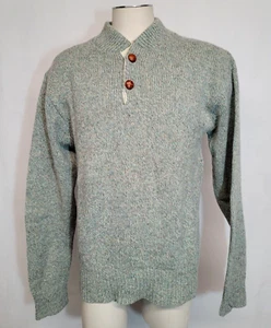 Suéter London Fog Outdoors Ilimitado Para Hombre Talla L Lana Cuero Botones - Imagen 1 de 7