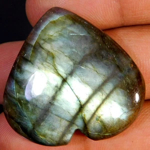 Venta al por mayor 41,90 quilates. Piedra preciosa cabujón corazón labradorita fuego milagroso natural - Imagen 1 de 3