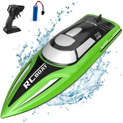 rc boot ferngesteuertes wasserboot pool meer nachläufer speedboot 12kmh kinder - Bild 1 von 2
