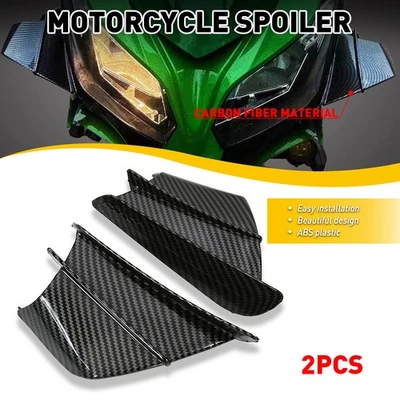 2X Kit de alerón de fibra de carbono para motocicleta Honda SuzUSi Kawasaki Foto 1 de 4