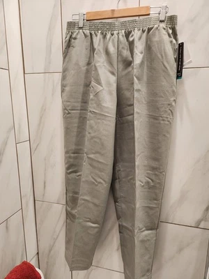 NUEVO Pantalones Briggs New York Para Mujer Talla 16P Salvia Pierna Recta Cintura Elástica Foto 1 de 4