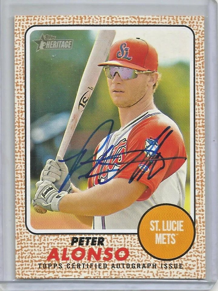 Peter Alonso 2017 Topps Heritage Minor League Autograph Rookie - Image 1 of 1