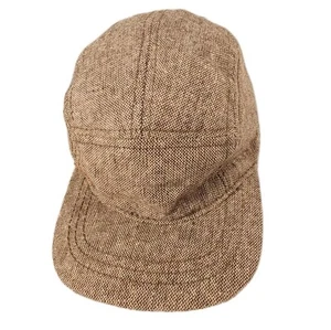 Old Navy Newsboy Cap Cabbie Hat Youth Large Tweed Brown Fitted English Roadster - Picture 1 of 11