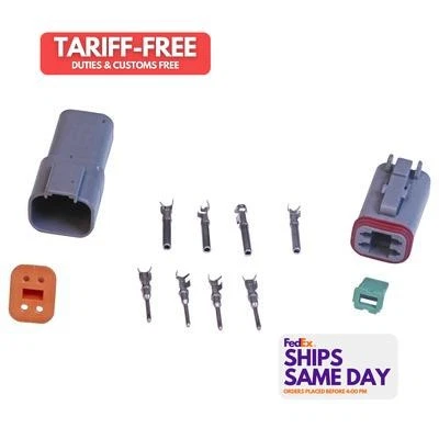 Msd Ignition 8181, Kit Deutsch 4-Pin Connector High Performance & Racing Parts - Image 1 of 4