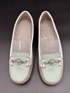Women's Aeresole loafers with silver buckle accent Stitch n Turn, size 7, 2 colo - Picture 1 of 8