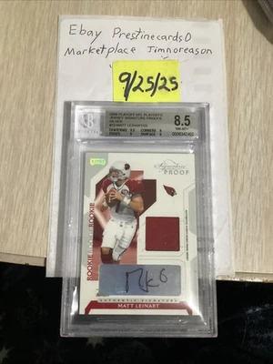 2006 Playoff NFL Playoffs - Rpa Matt Leinart Silver Proof /25 Mint 8.5 Auto 10 - Image 1 of 2