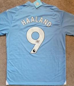 Erling Haaland Signed Autographed Manchester City Jersey Authenticated NWT - Bild 1 von 7