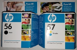 GENUINE NEW HP 56 57 Ink Cartridge 2-Pack for DeskJet  5150 5550 5850 EXPIRED - Picture 1 of 3