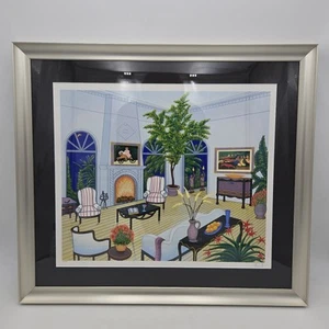 Interior with Monet & Gauguin Framed Limited Edition SIGNED Fanch Ledan Print - Foto 1 di 19