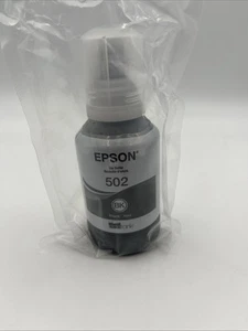 EPSON 502 Ink Bottle Exp 2027 ( 127ml ) Black - Genuine (Sealed) - Picture 1 of 5