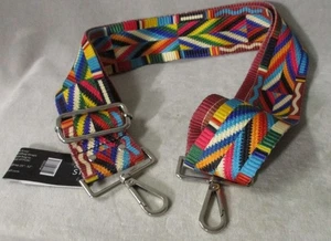 Correa Ancha Color Arco Iris para Guitarra, Equipaje, Bolsas, Ajustable 29" -52" Nuevo - Imagen 1 de 3