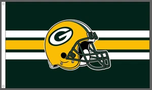 Green Bay Packers NFL Football Helmet 3x5 Ft Flag Mancave Banner Decor - Picture 1 of 1