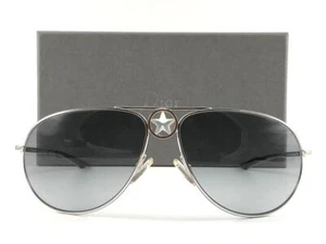 VINTAGE CHRISTIAN DIOR " HIPPY 1 " SILVER STAR MASK 2000 SUNGLASSES AUSTRIA Y2K - Picture 1 of 10