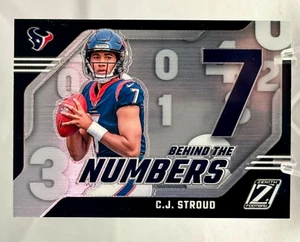 2023 Zenith Behind The Numbers CJ Stroud Silver RC Texans - Picture 1 of 3