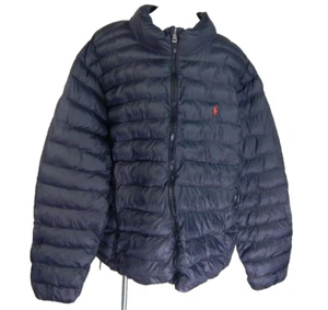 Polo Ralph Lauren Men's 4XB Jacket Dark Navy Full Zip Quilted Puffer Lightweight - Picture 1 of 3