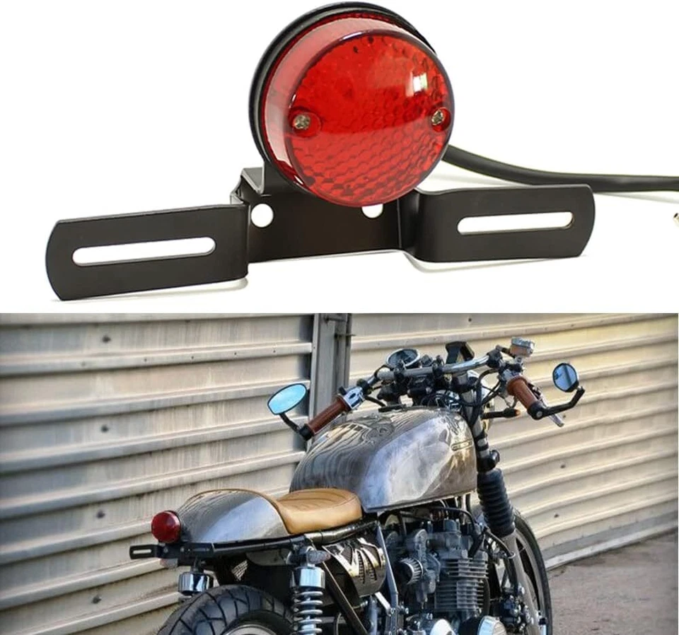 Luz de freno trasera de motocicleta montaje de matrícula para Triumph Chopper Bobber Foto 1 de 4