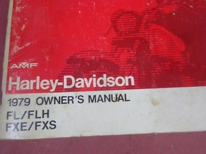 HARLEY DAVIDSON BIG TWIN FL/FLH FXE/FXS MODELS 1979 OWNER'S MANUAL - Bild 1 von 24