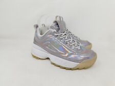 Fila Disruptor Iridescent Holographic Platform Sneakers Size 7 Womens Shoes Y2K