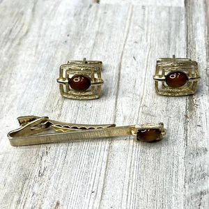 Hermosas piedras de ojo de tigre raras de colección para gemelos y corbatas 3 piezas Dr1 - Imagen 1 de 5