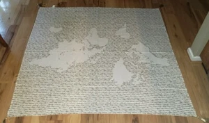 Gold Karte Wandteppich Wandbehang Baumwolle Kopfteil Textil Kunst Quasten 152X152 cm - Bild 1 von 11