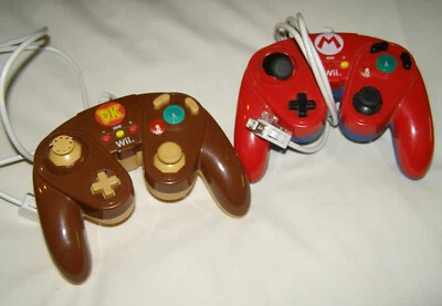 Nintendo Wii Mario and Donkey Kong gamecube video game controllers - Image 1 of 3