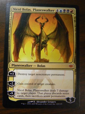 MTG Conflux Mythic Rare Nicol Bolas, Planeswalker Excellent - NM Condition - Image 1 of 2