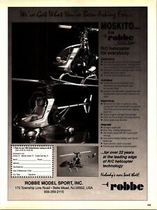 Moskito Robbe RC Helicopter Vintage 1993 Print Ad Wall Art Decor