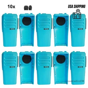 10x Blue Repair Front Housing Case Cover for CP200D Handheld Radio - Zdjęcie 1 z 5