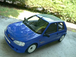 peugeot 106 rallye phase 2 bleu 1/18 1 18 1:18 otto ottomobile ottomodels boxed - Imagen 1 de 3
