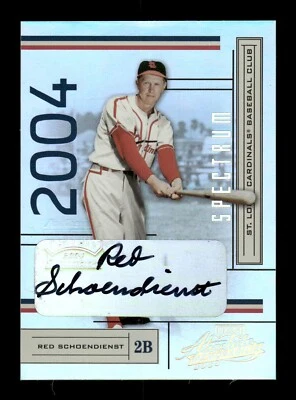 Red Schoendienst 2004 Playoff Absolute Spectrum Autograph Card #183 SN 61/100 - Image 1 of 2
