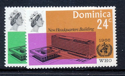 DOMINICA 1966 W.H.O. SG195/196  MNH Cover