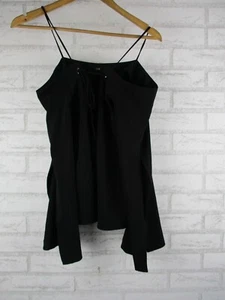 Cue womens top blouse cold shoulder 6 black long flared sleeves - Picture 1 of 10